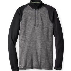 Smartwool Men’s Merino 250 Base Layer Quarter Zip — Medium, Charcoal